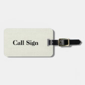 Bagagelabel voor het radioroepteken van de am (Voorkant horizontaal)
