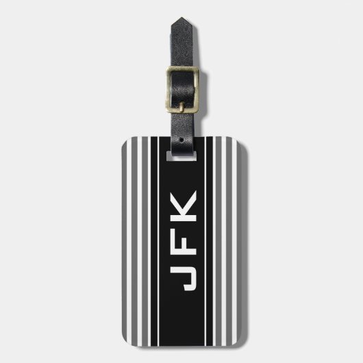 Bagagelabel voor het reizen van muurmonogram met s (Voorkant verticaal)