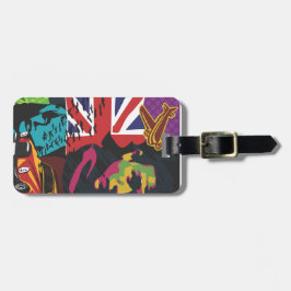 Bagagelabel voor het verzamelen met lederriem