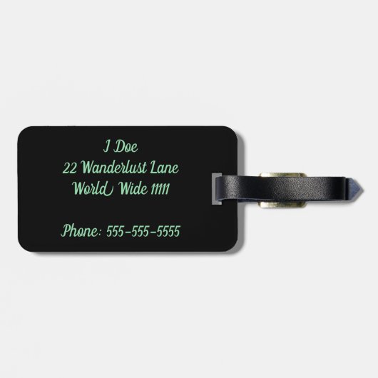 Bagagelabel voor het verzamelen van herinneringen (Achterkant horizontaal)