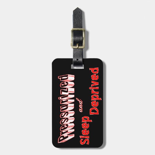 Bagagelabel voor humoristisch reizen (Voorkant verticaal)