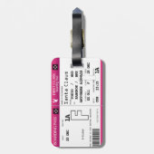 Bagagelabel voor instapkaarten van eerste klasse (Achterkant verticaal)