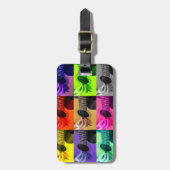 Bagagelabel voor kleurenblinde gitaar (Voorkant verticaal)