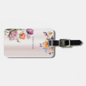 Bagagelabel voor kleurrijke lentbloemen (Voorkant horizontaal)