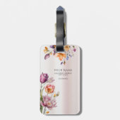 Bagagelabel voor kleurrijke lentbloemen (Achterkant verticaal)