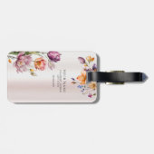 Bagagelabel voor kleurrijke lentbloemen (Achterkant horizontaal)