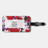 Bagagelabel voor kleurrijke Tulp Flowers (Achterkant horizontaal)