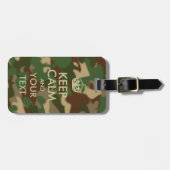 bagagelabel voor Mannen Kalm Jouw tekst Camouflage (Voorkant horizontaal)