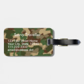bagagelabel voor Mannen Kalm Jouw tekst Camouflage (Achterkant horizontaal)