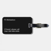 Bagagelabel voor monogramcamera - zwart-wit (Achterkant horizontaal)