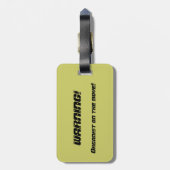 Bagagelabel voor organisatoren (Achterkant verticaal)