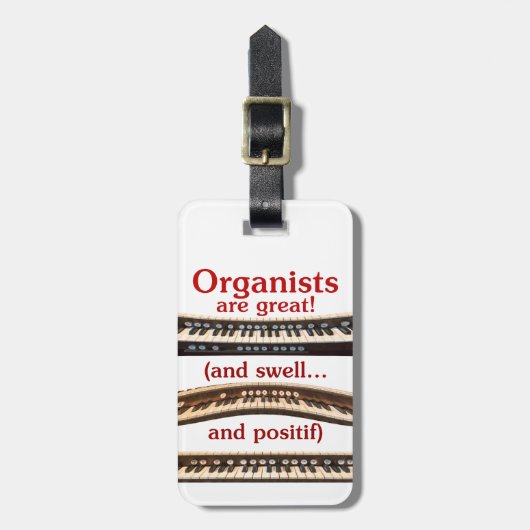 Bagagelabel voor organisten (Voorkant verticaal)