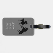 Bagagelabel voor paarden - aangepaste tekst en kle (Achterkant horizontaal)
