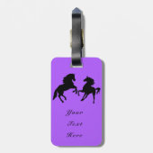 Bagagelabel voor paarden - aangepaste tekst en kle (Achterkant verticaal)