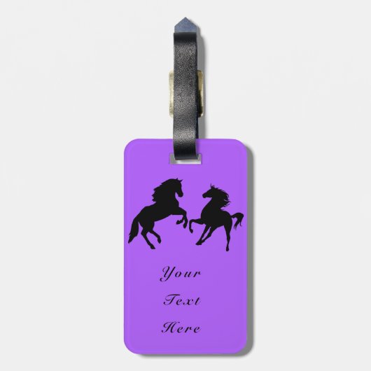 Bagagelabel voor paarden - aangepaste tekst en kle (Achterkant verticaal)