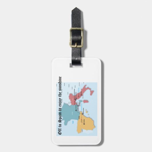 Bagagelabel voor persoonlijk reizen - Naar Spanje (Voorkant verticaal)