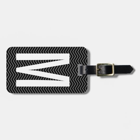 Bagagelabel voor persoonlijk reizen per monogram (Voorkant horizontaal)