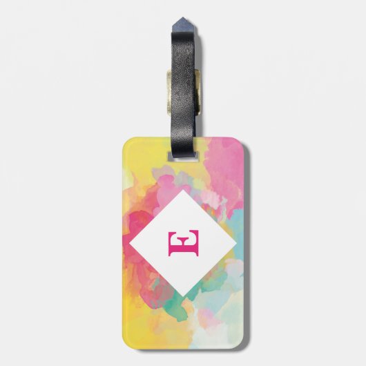 Bagagelabel voor persoonlijke Waterverf (Achterkant verticaal)