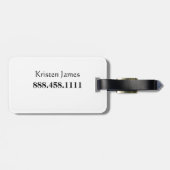 Bagagelabel voor reizen - Gepersonaliseerd (Achterkant horizontaal)