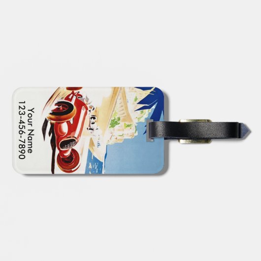 Bagagelabel voor reizen naar Monaco (Achterkant horizontaal)