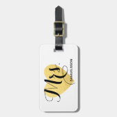 Bagagelabel voor reizen van mevrouw chic | goudhar (Voorkant verticaal)