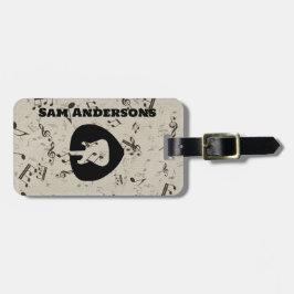 Bagagelabel voor Rock- en Roll Guitar Sound Wave