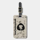 Bagagelabel voor Rock- en Roll Guitar Sound Wave (Voorkant verticaal)