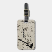 Bagagelabel voor Rock- en Roll Guitar Sound Wave (Voorkant verticaal)