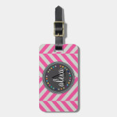 Bagagelabel voor roze en pooldons (Voorkant verticaal)