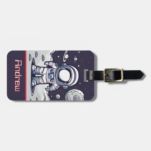 Bagagelabel voor ruimteastronauten (Voorkant horizontaal)