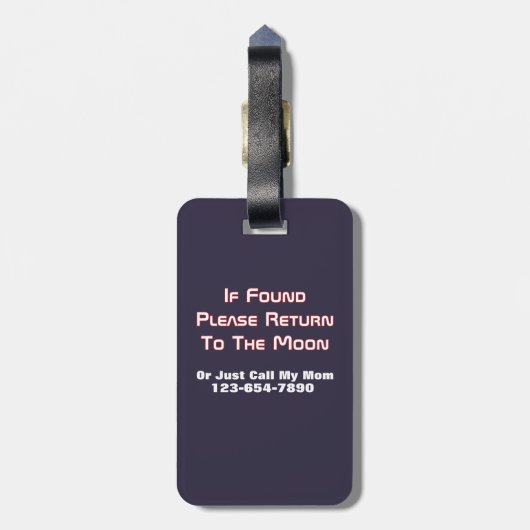 Bagagelabel voor ruimteastronauten (Achterkant verticaal)