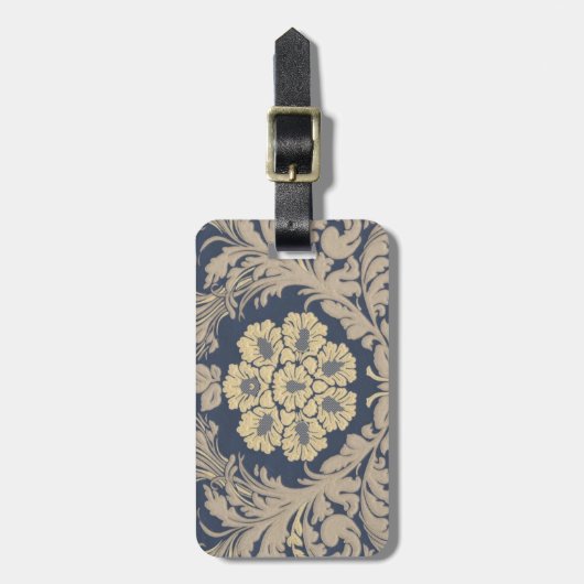 Bagagelabel voor speciaal aangepast blauw en goudb (Voorkant verticaal)