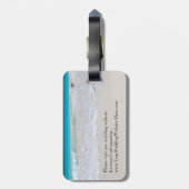 Bagagelabel voor Tropische Bestemmingsweddenschap (Achterkant verticaal)