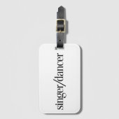 Bagagelabel voor zanger/danser (Voorkant (verticaal))
