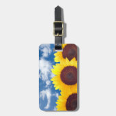 Bagagelabel voor zomerzonnige zonnebloemen (Voorkant verticaal)