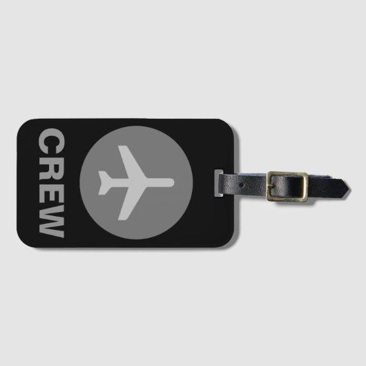 Bagagelabel voor zwarte bemanning (Voorkant (horizontaal))