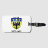 Bagagelabel wapen van L'Aigle Normandië (Voorkant (horizontaal))
