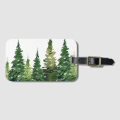 Bagagelabel - Waterverf bos (Voorkant (horizontaal))