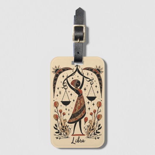 Bagagelabel Weegschaal Hemelse Zodiac Art (Voorkant (verticaal))