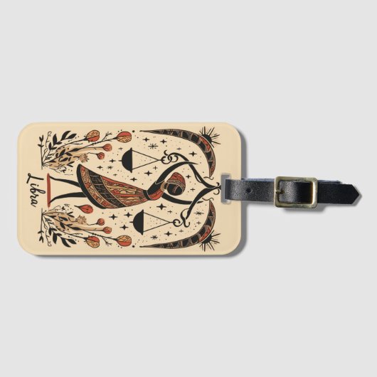 Bagagelabel Weegschaal Hemelse Zodiac Art (Voorkant (horizontaal))