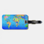 bagagelabel - Wereldkaart (Achterkant horizontaal)