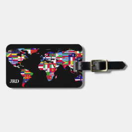 Bagagelabel wereldvlaggen