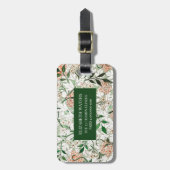 BAGAGELABEL : WILLIAM MORRIS : JASMINE (Voorkant verticaal)