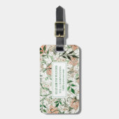 BAGAGELABEL : WILLIAM MORRIS : JASMINE (Voorkant verticaal)