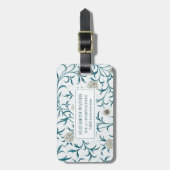 BAGAGELABEL : WILLIAM MORRIS : PLATTELAND (Voorkant verticaal)