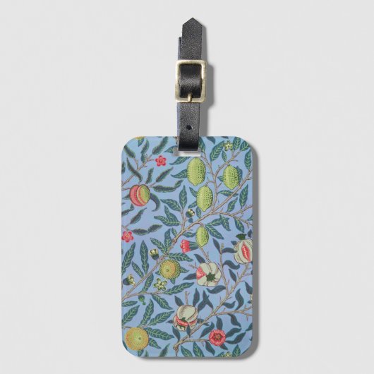 BAGAGELABEL : WILLIAM MORRIS : POMEGRANAAT (Voorkant (verticaal))