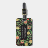 BAGAGELABEL : WILLIAM MORRIS : POMEGRANATEN (Voorkant verticaal)