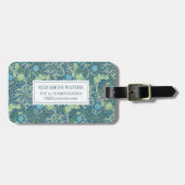 BAGAGELABEL : WILLIAM MORRIS : SEAWEES (Voorkant horizontaal)