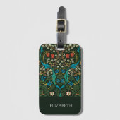 BAGAGELABEL : WILLIAM MORRIS : TULIPS (Voorkant (verticaal))