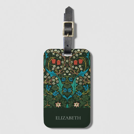 BAGAGELABEL : WILLIAM MORRIS : TULIPS (Voorkant (verticaal))